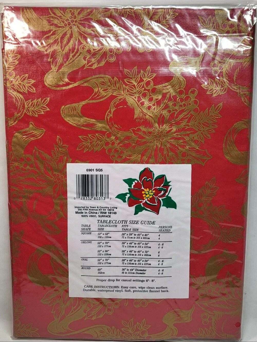 Town & Country Christmas TABLECLOTH 52